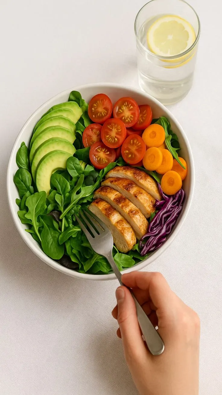 Vibrant vegetable and grain bowl